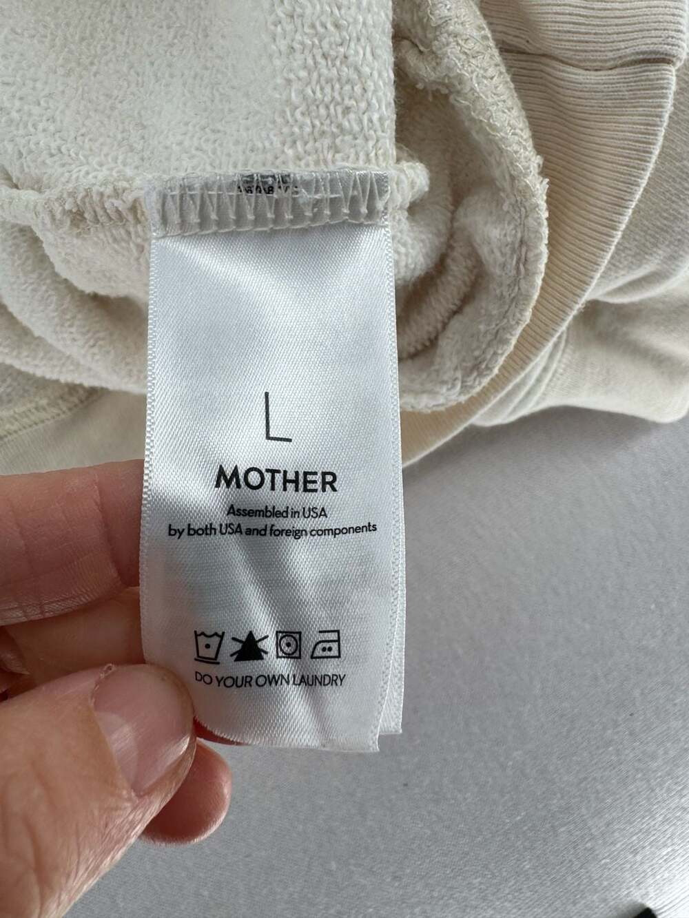 MOTHER Don't Step On The Wildflowers Graphic Sweatshirt Off White - Picture 7 of 10